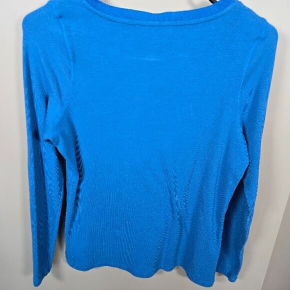 FDJ Women's Crew Neck Long Sleeve Top with Sparkle Trim Size Small - Picture 4 of 6